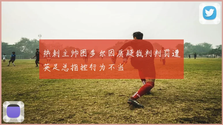 热刺主帅图多尔因质疑裁判判罚遭英足总指控行为不当